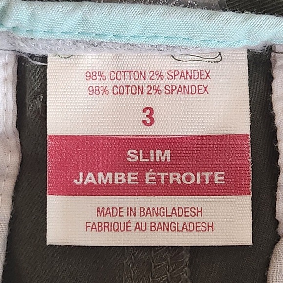 Mossimo Junior Pants 4 Solid Military Army Green Slim Skinny Fit Lowest Rise NWT - Picture 3 of 13